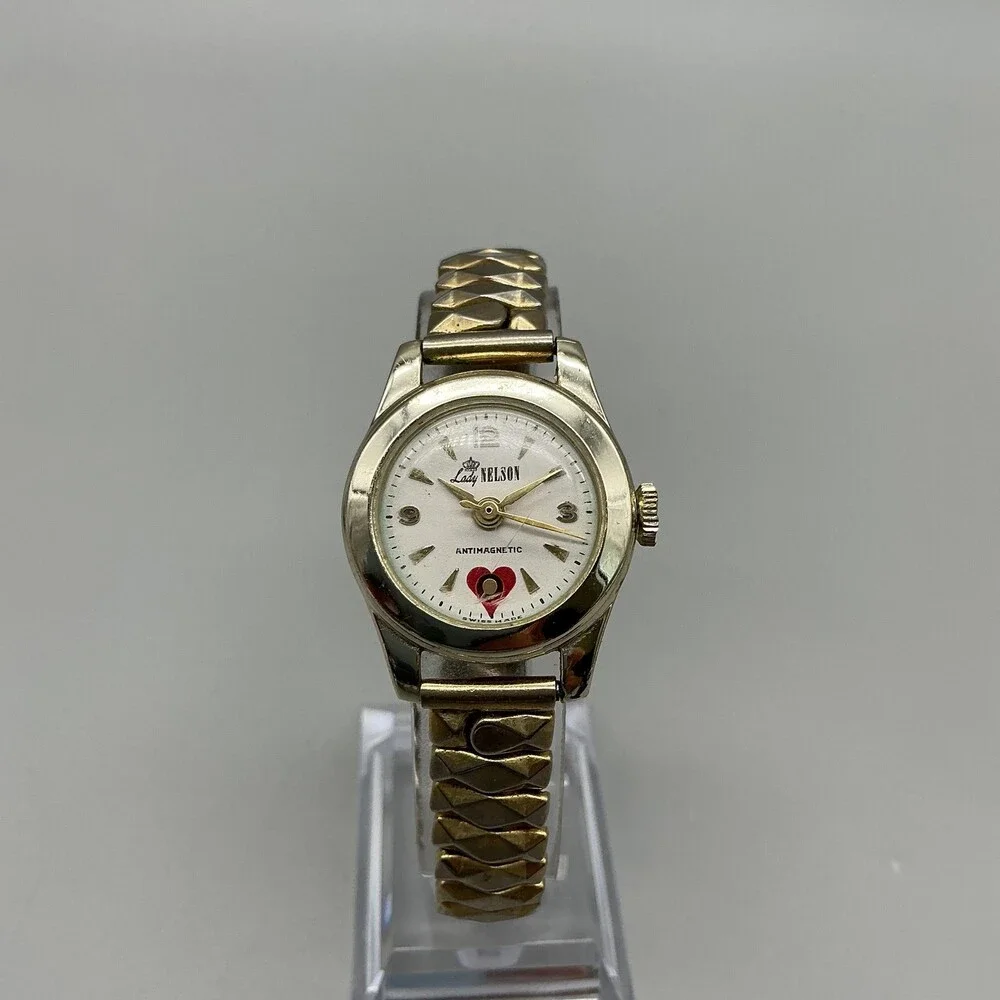 Vintage Nelson Lady Nelson Womens Watch 26mm Two Tone Antimagnetic Swiss